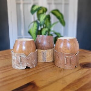 Mate criollo en base cuero crudo