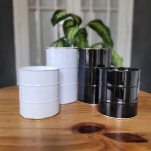 Set latas barriles litografiados (yerbero y azucarero)